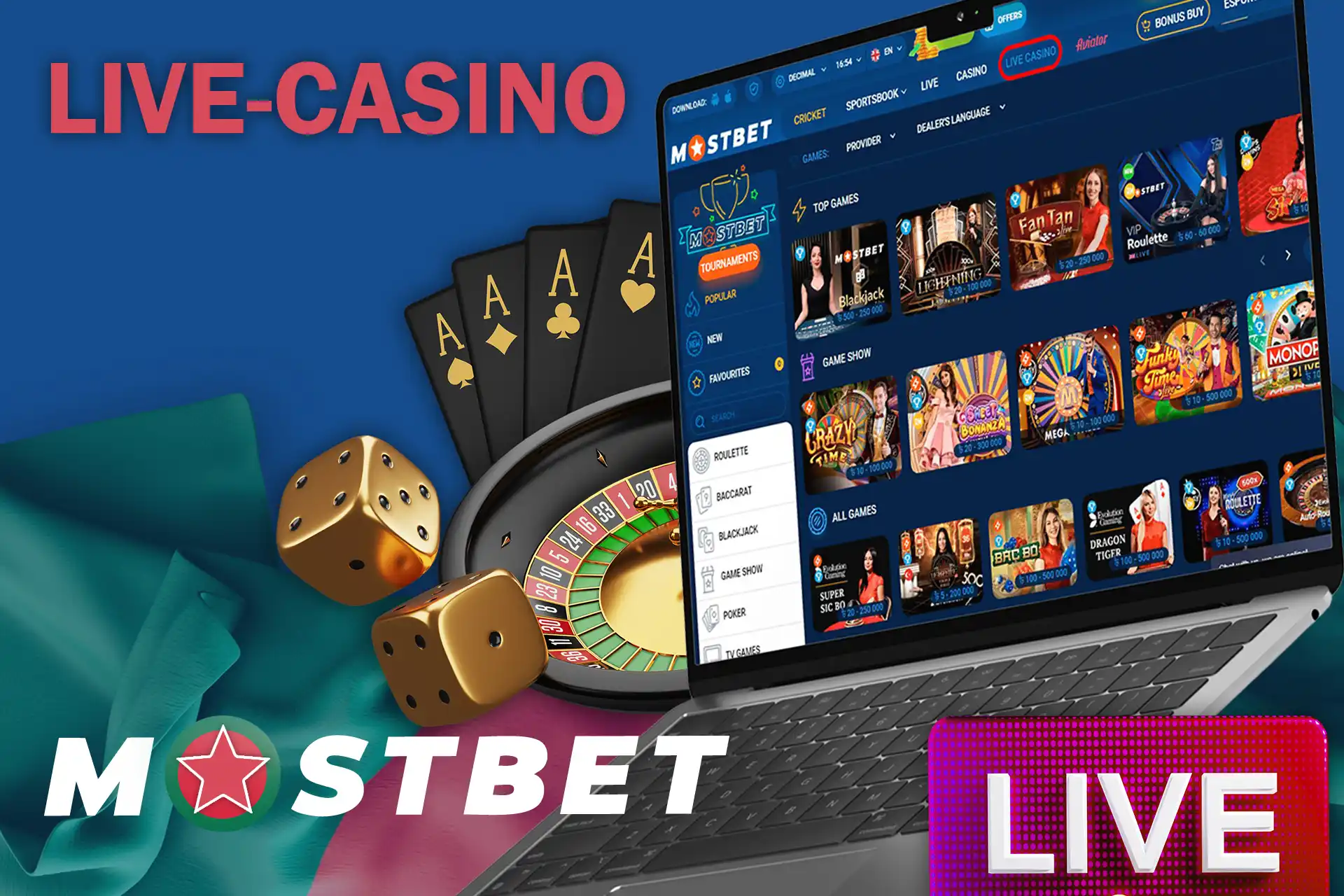 Lots of Live Casino Gambling Games