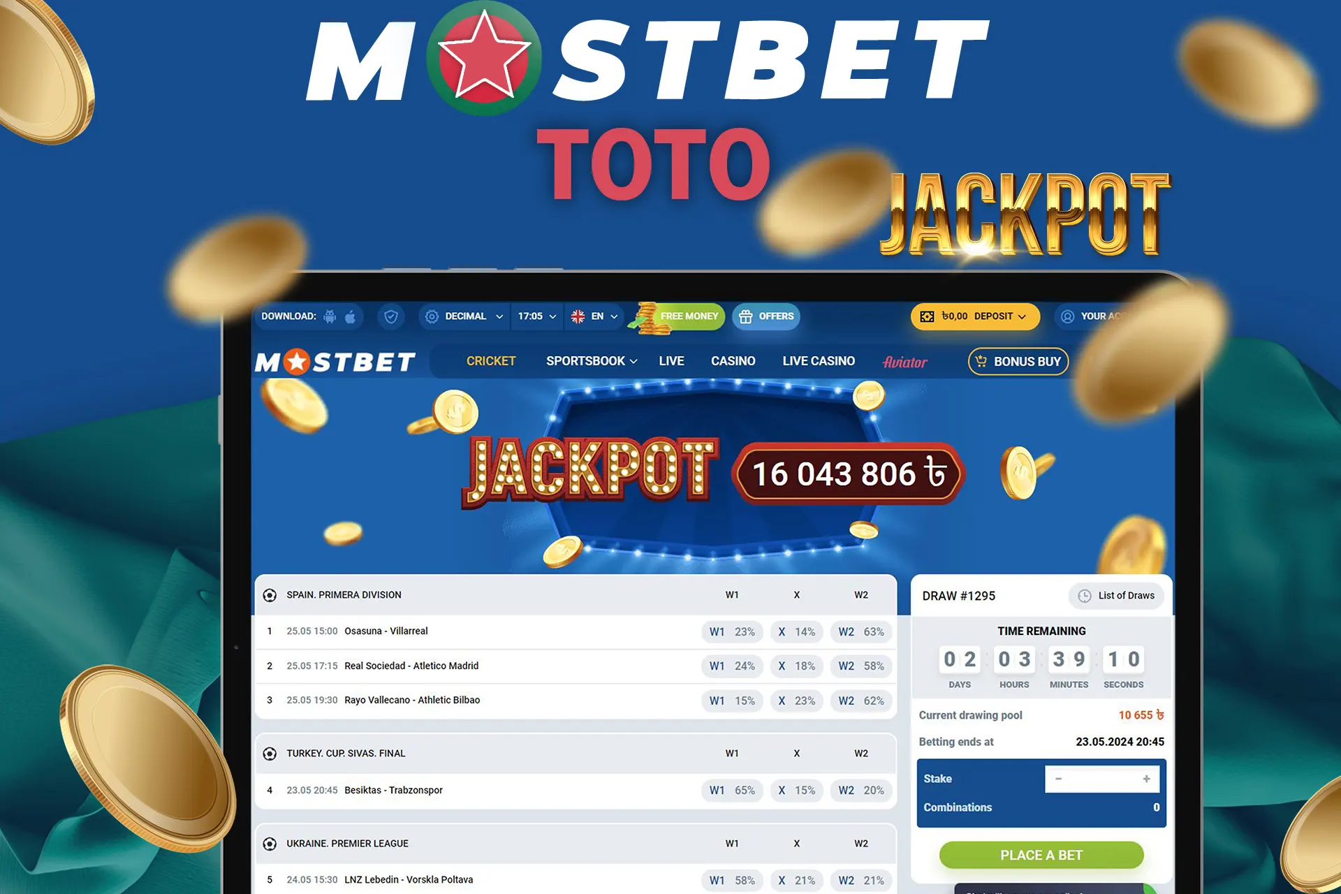 Win the jackpot in TOTO