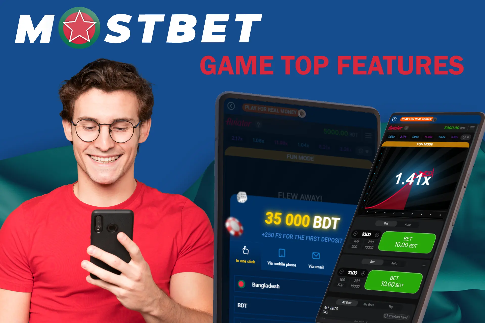 A few awesome in-game features offered by MostBet Aviator online service