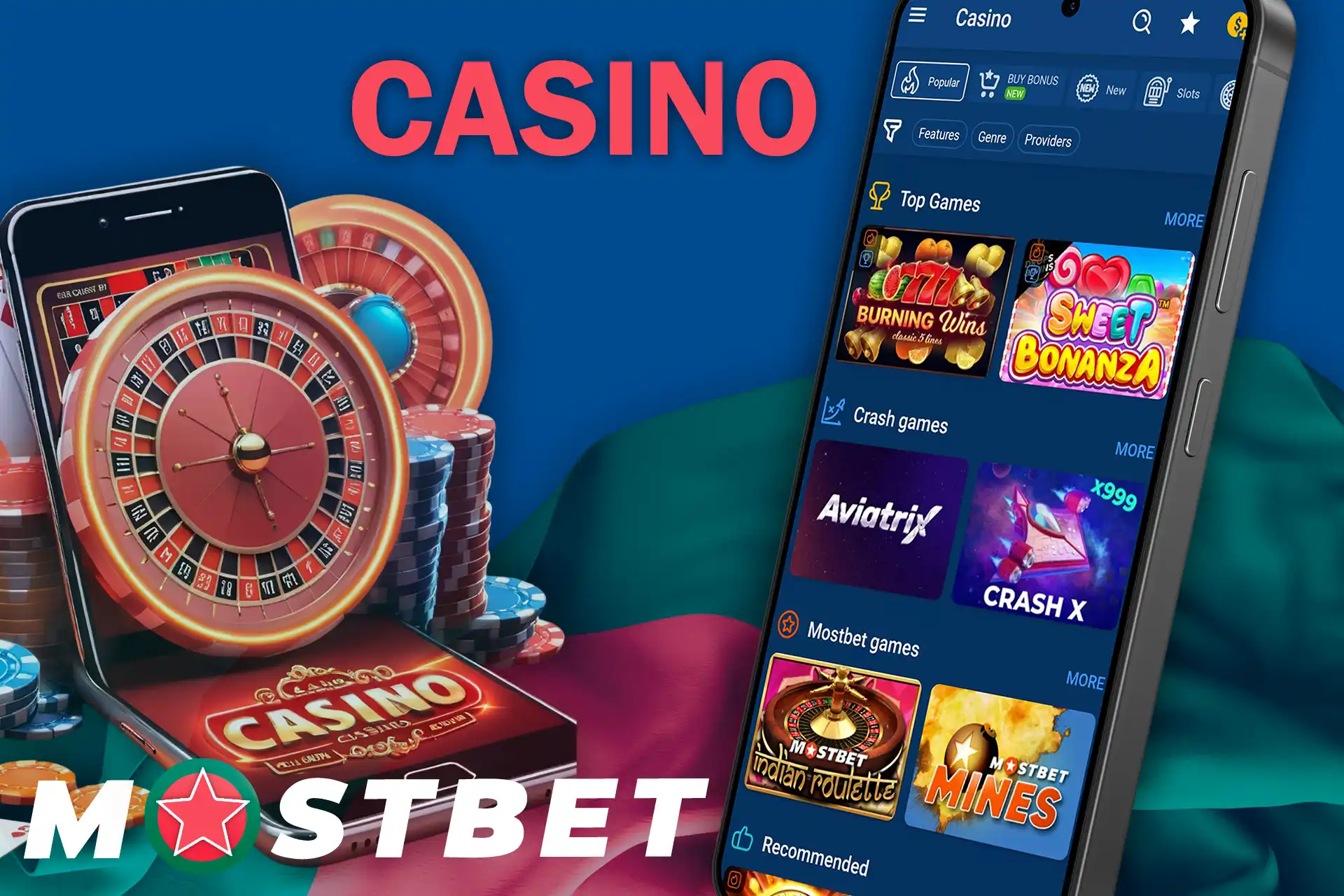 Lots of gambling games in mostbet bd app