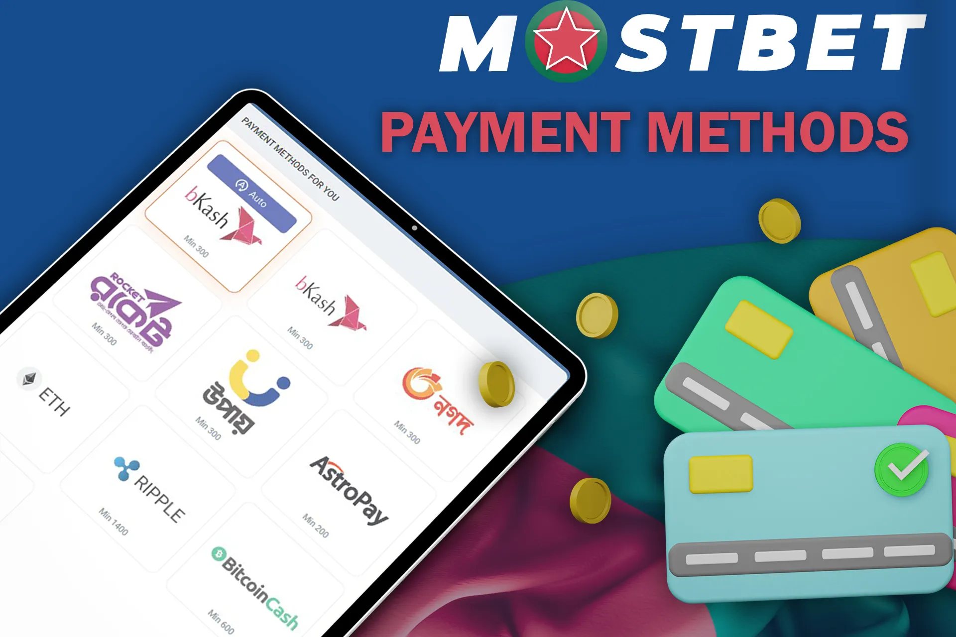 Various casino payment methods