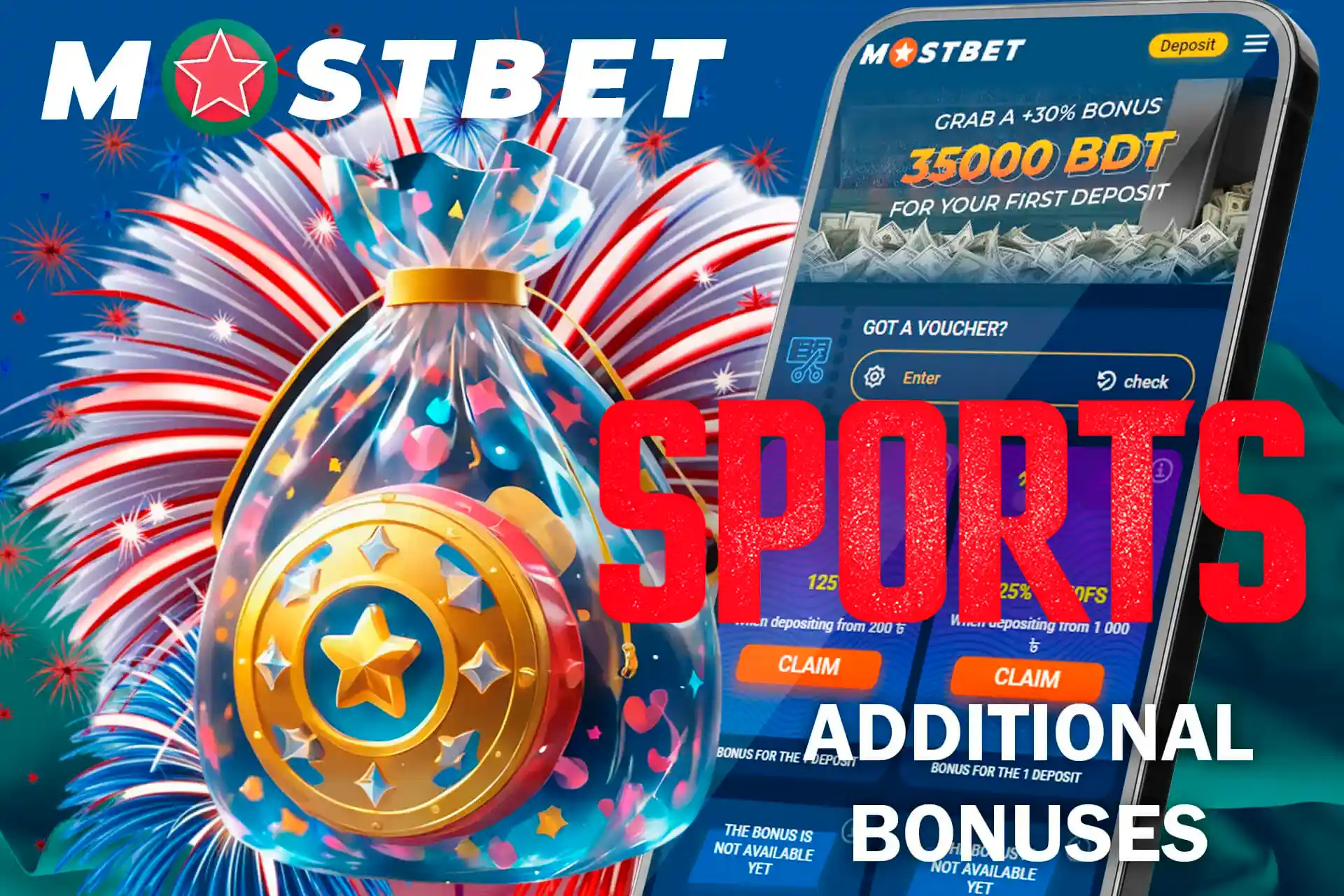 Check out the bookmaker's sports bonuses